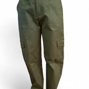 Lepundo Green Cargo Pants Military Utility Y2K Streetwear Size M NWT